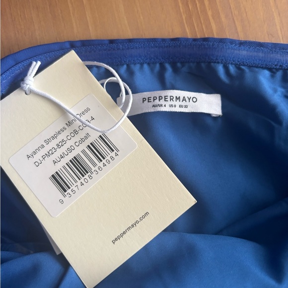 Peppermayo Exclusive - Ayanna Strapless Mini Dress - Cobalt - Picture 3 of 4